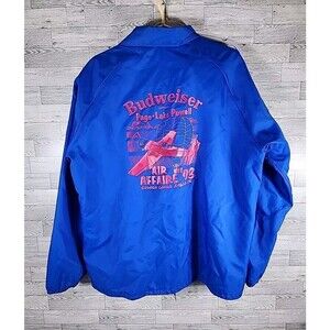 Vintage BUDWEISER Bomber Jacket XL 1993 Page Lake Powell AZ Golden Eagle Sales